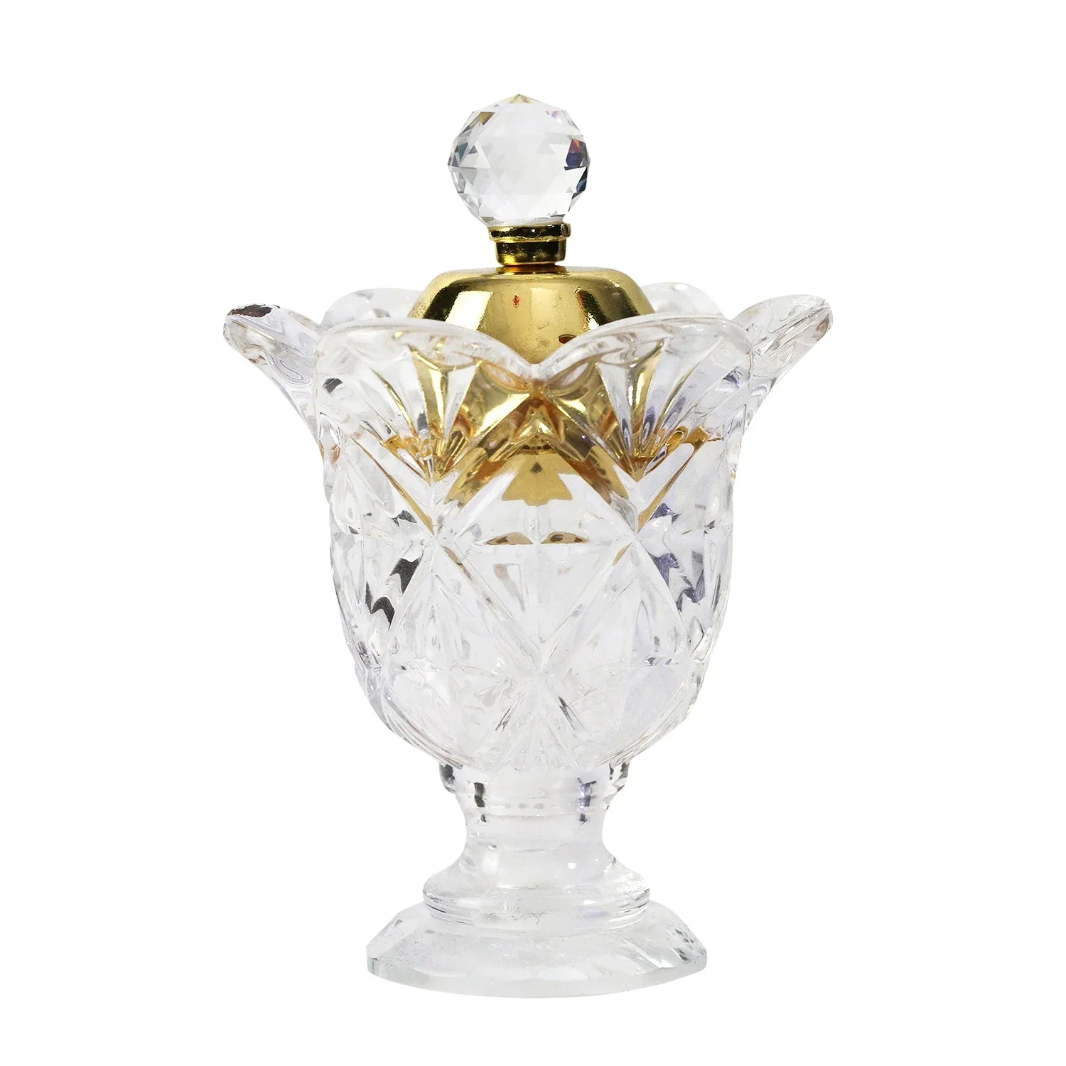 Luxury Crystal Glass Cup Ornament Incense Bakhoor Burner